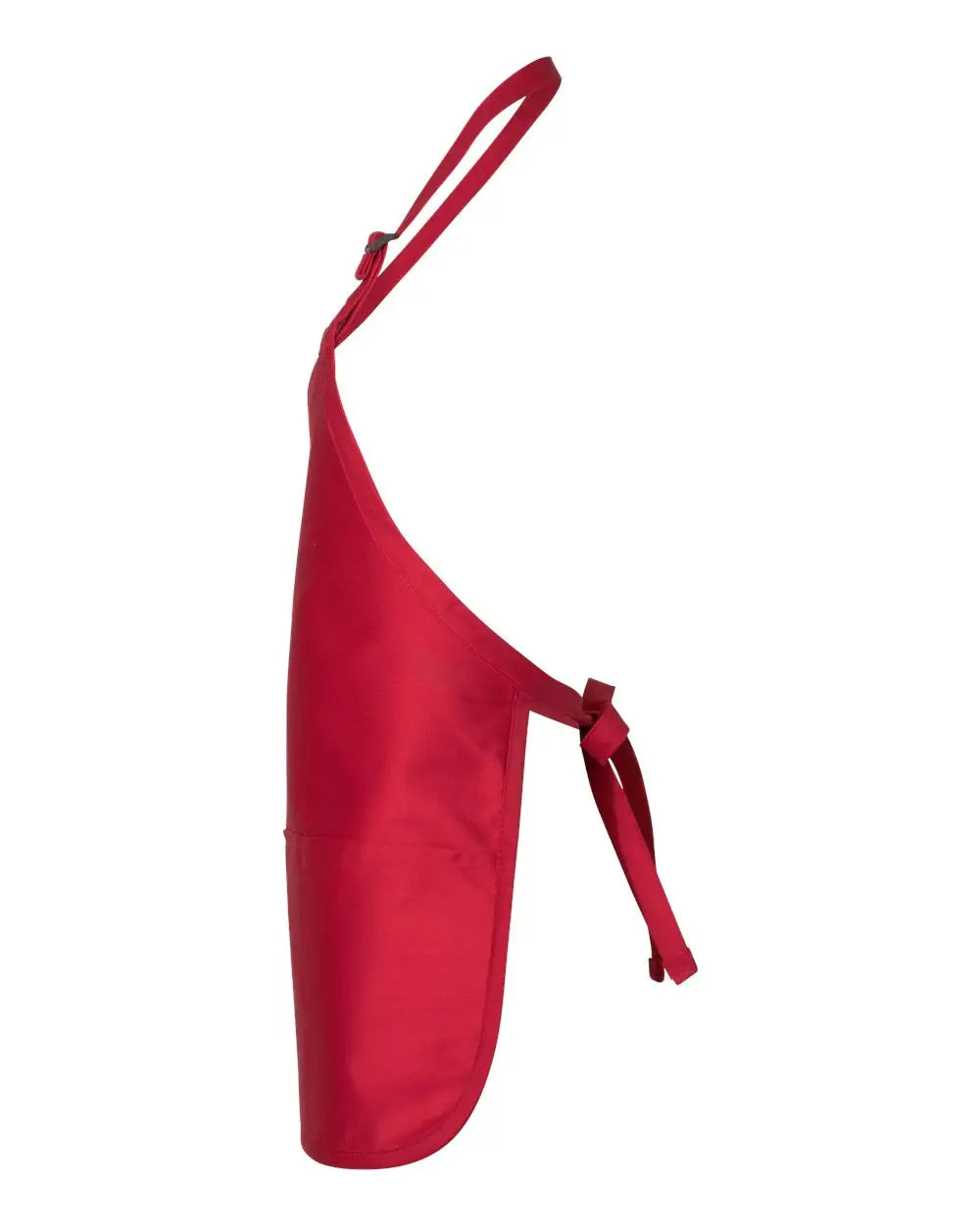 Q-tees Q4250 Full-length Apron with Pouch Pocket - Red - one Size Fits Most
