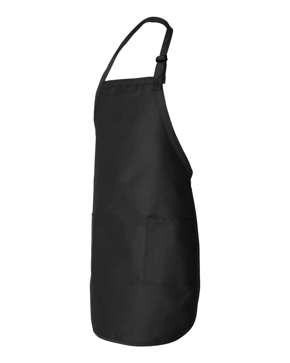 Q-tees Q4350 Full-length Apron with Pockets - Black - one Size Fits Most