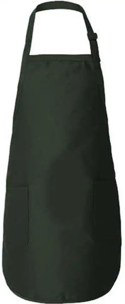 Q Tees Q4350 Full Length Apron with Pockets Forest / one Size Fits Most