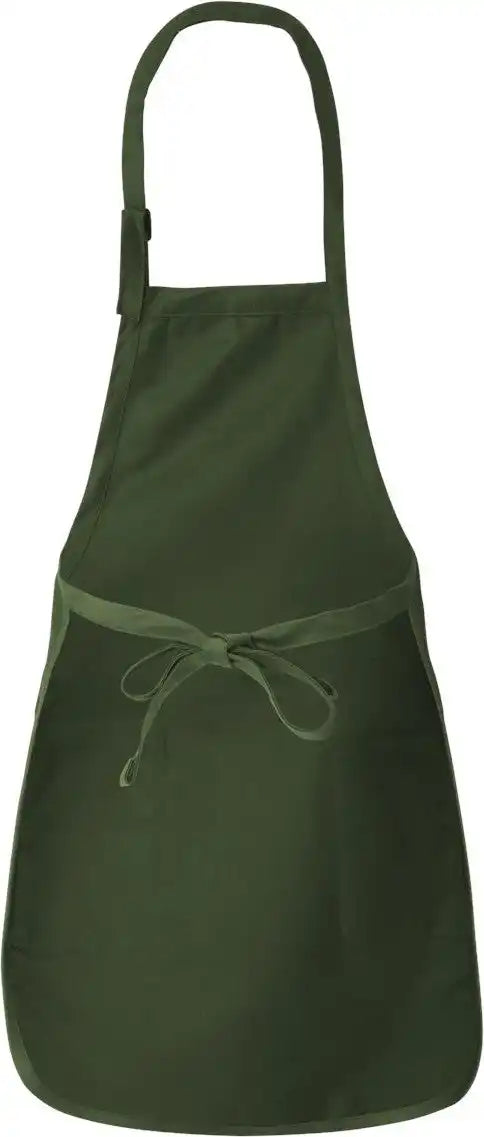 Q-tees Q4350 Full-length Apron with Pockets - Forest - Osfa