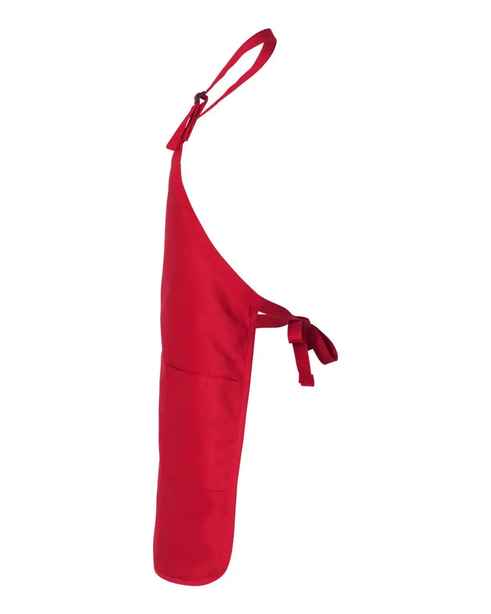 Q-tees Q4350 Full-length Apron with Pockets - Red - one Size Fits Most