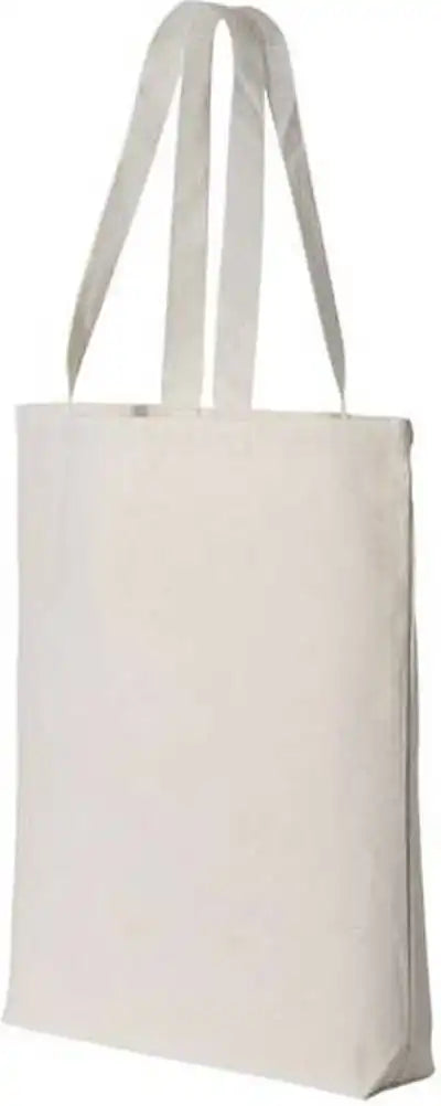 Q-tees Q4400 11l Canvas Tote with Contrast-color Handles - Natural - Ivory / one Size Fits Most
