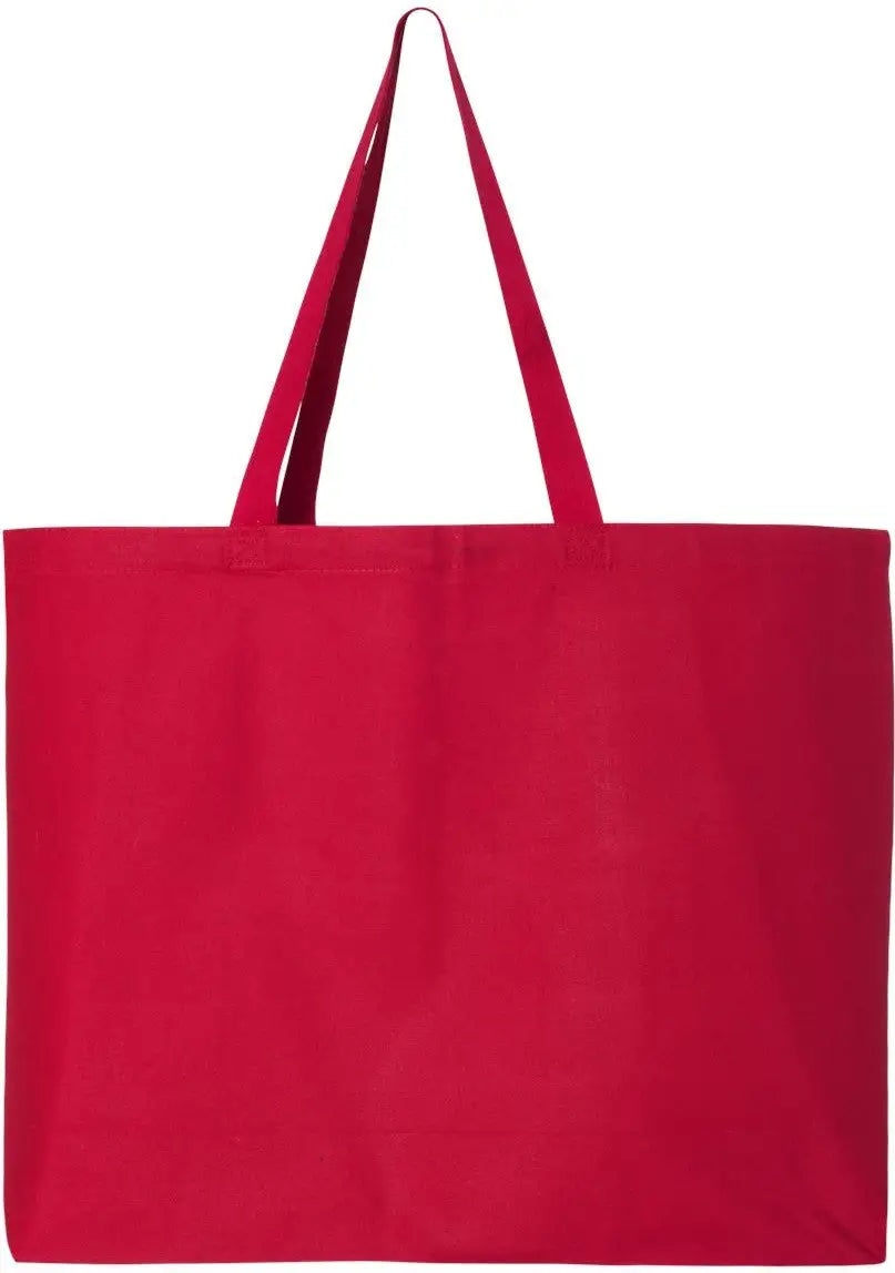 Q-tees Q600 25l Jumbo Tote - Red - one Size Fits Most