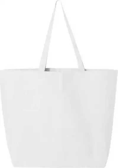 Q-tees Q600 25l Jumbo Tote - White - one Size Fits Most