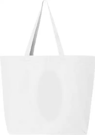 Q-tees Q600 25l Jumbo Tote - White - one Size Fits Most