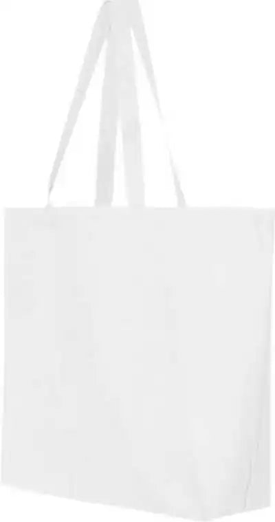 Q-tees Q600 25l Jumbo Tote - White - one Size Fits Most