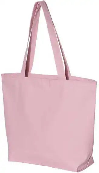 Q Tees Q611 25l Zippered Tote Light Pink / one Size Fits Most
