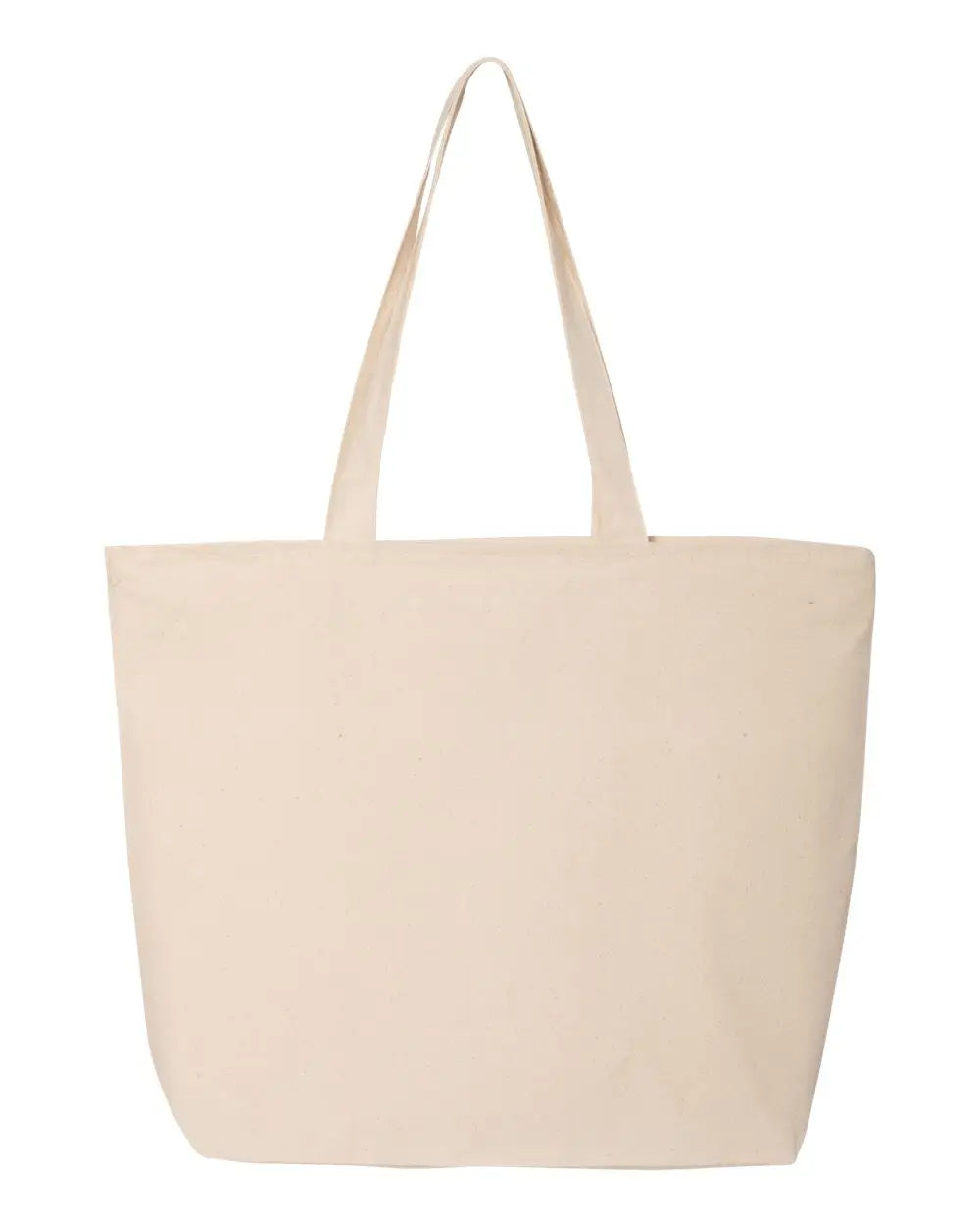 Q-tees Q611 25l Zippered Tote - Natural - one Size Fits Most