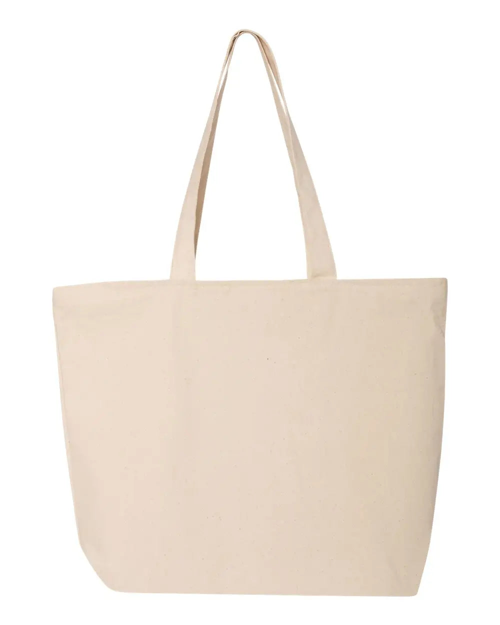 Q-tees Q611 25l Zippered Tote - Natural - one Size Fits Most