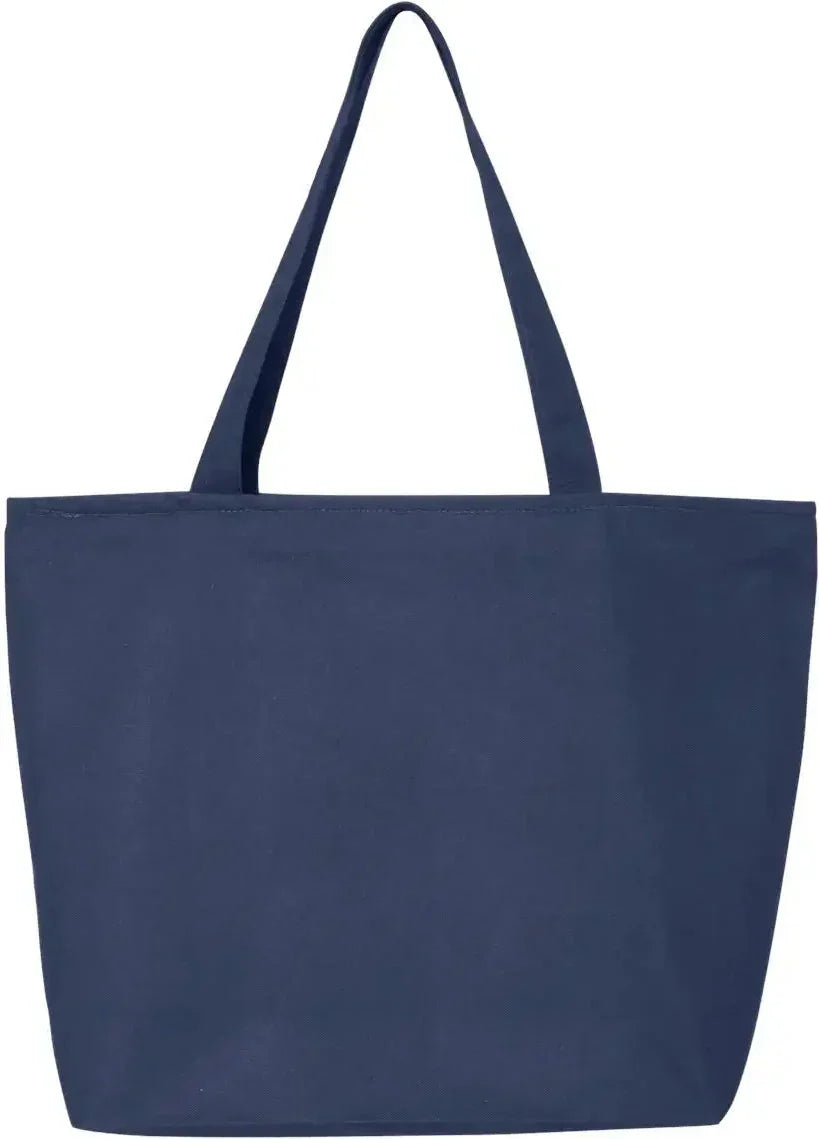 Q-tees Q611 25l Zippered Tote - Navy