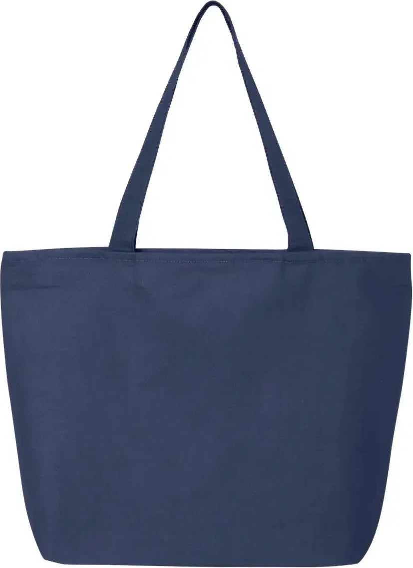 Q-tees Q611 25l Zippered Tote - Navy