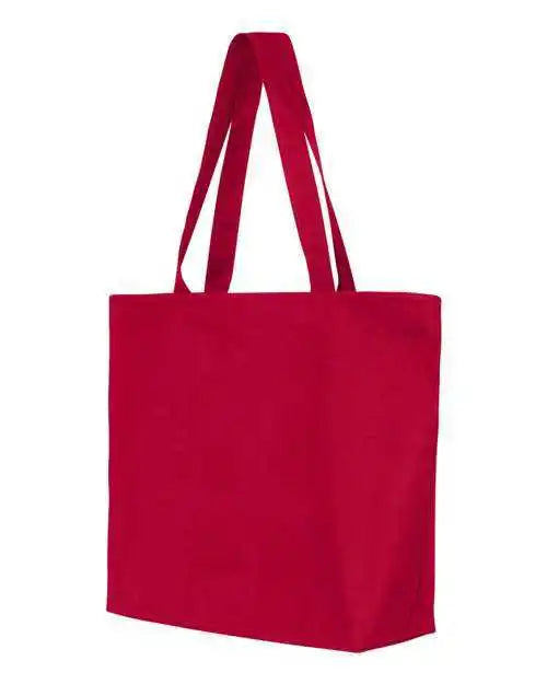 Q-tees Q611 25l Zippered Tote - Red - one Size Fits Most