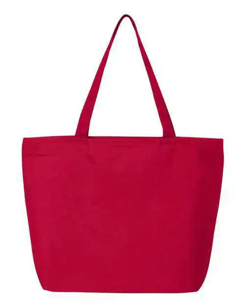 Q-tees Q611 25l Zippered Tote - Red - one Size Fits Most