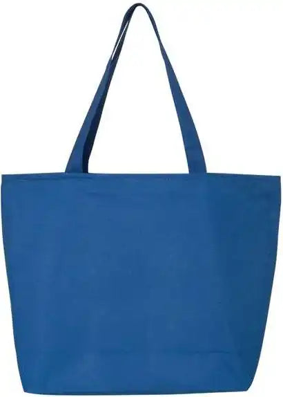Q Tees Q611 25l Zippered Tote Royal / one Size Fits Most