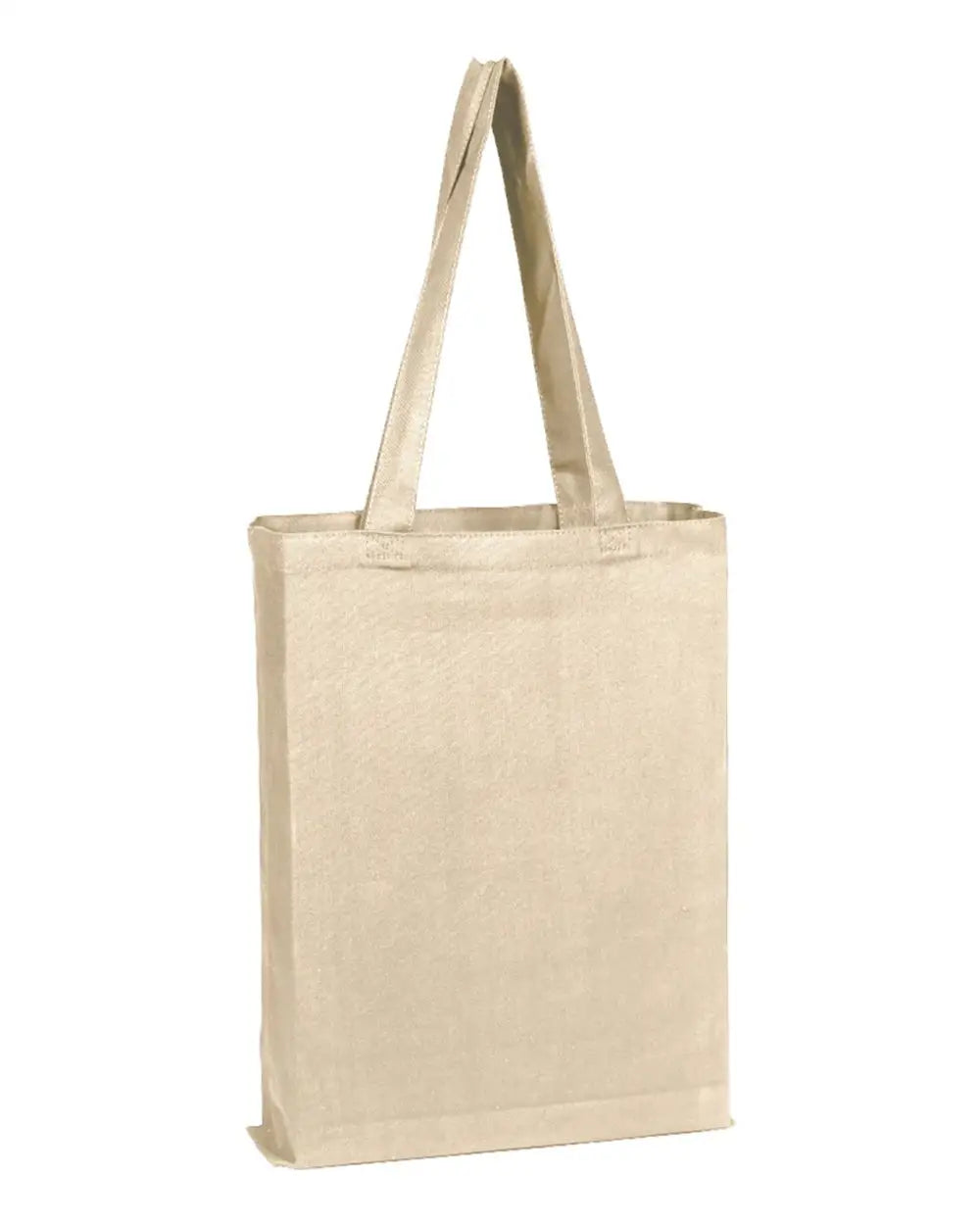 Q-tees Q800gs Canvas Gusset Promotional Tote - Natural - one Size Fits Most