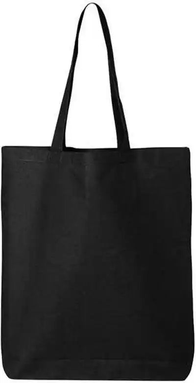 Q-tees Qtbg 12l Economical Tote - Black - one Size Fits Most