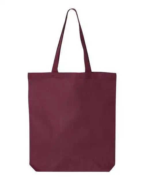 Q-tees Qtbg 12l Economical Tote - Maroon - one Size Fits Most