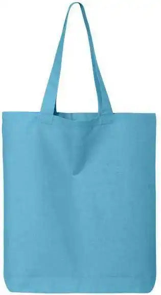 Q-tees Qtbg 12l Economical Tote - Turquoise - one Size Fits Most