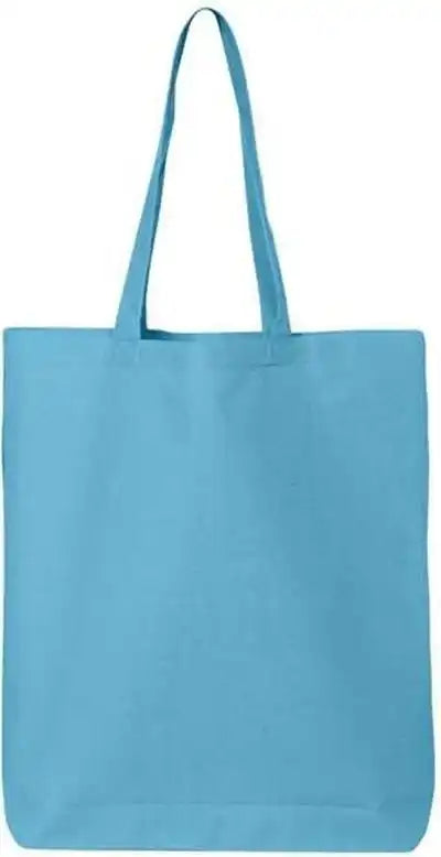 Q-tees Qtbg 12l Economical Tote - Turquoise - one Size Fits Most