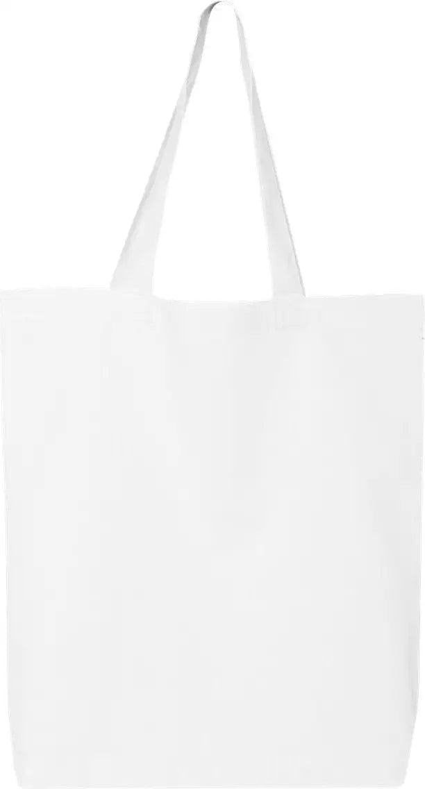 Q-tees Qtbg 12l Economical Tote - White - one Size Fits Most