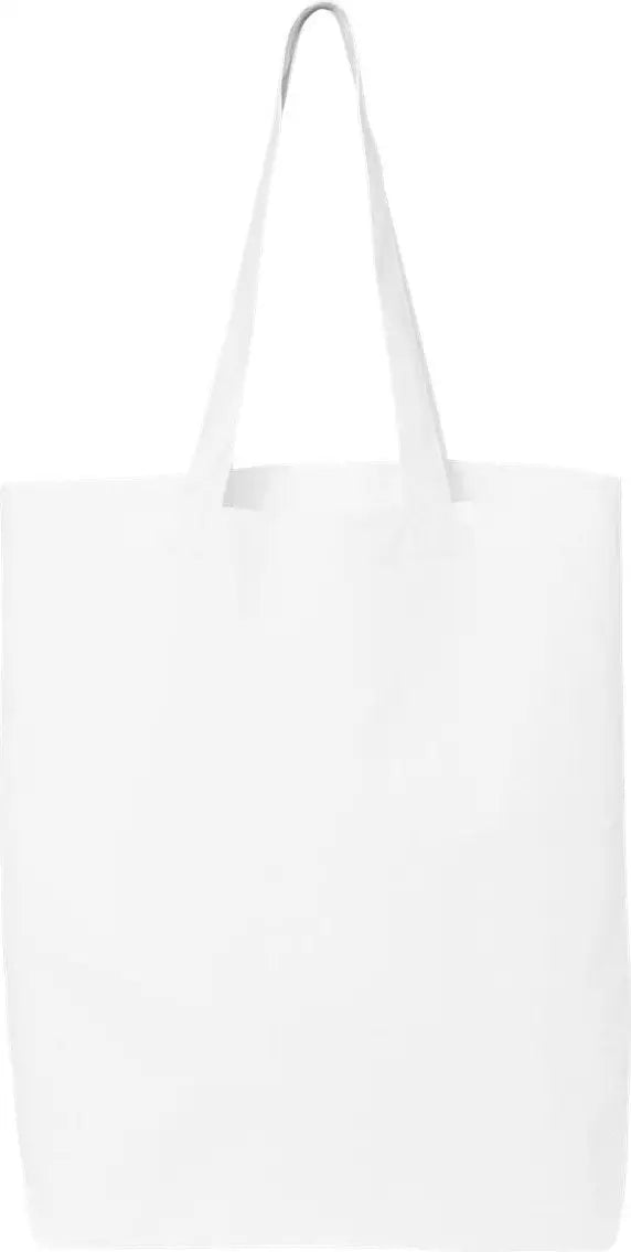 Q-tees Qtbg 12l Economical Tote - White - one Size Fits Most