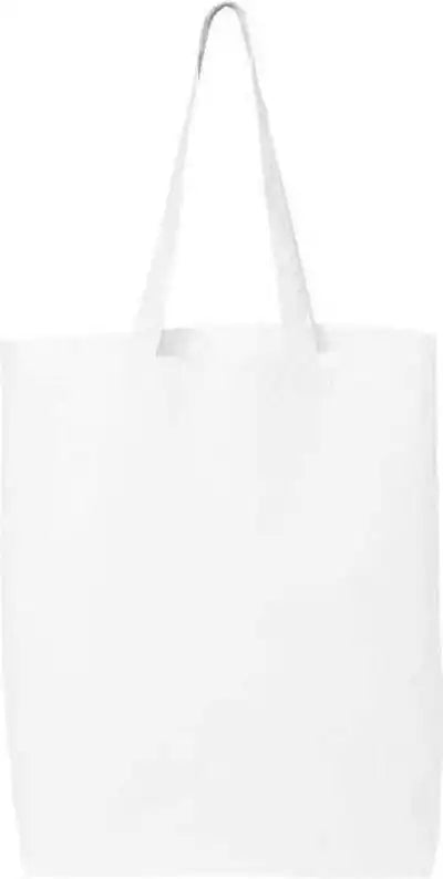 Q-tees Qtbg 12l Economical Tote - White - one Size Fits Most