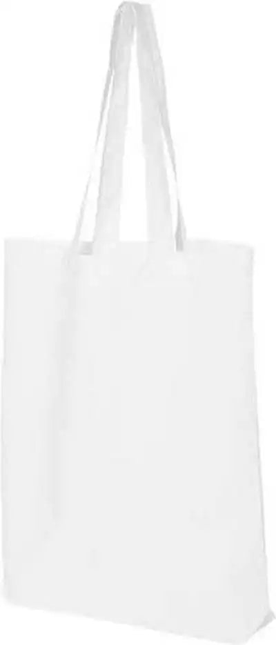 Q-tees Qtbg 12l Economical Tote - White - one Size Fits Most