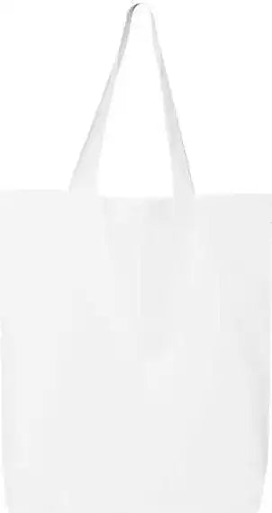 Q-tees Qtbg 12l Economical Tote - White - one Size Fits Most