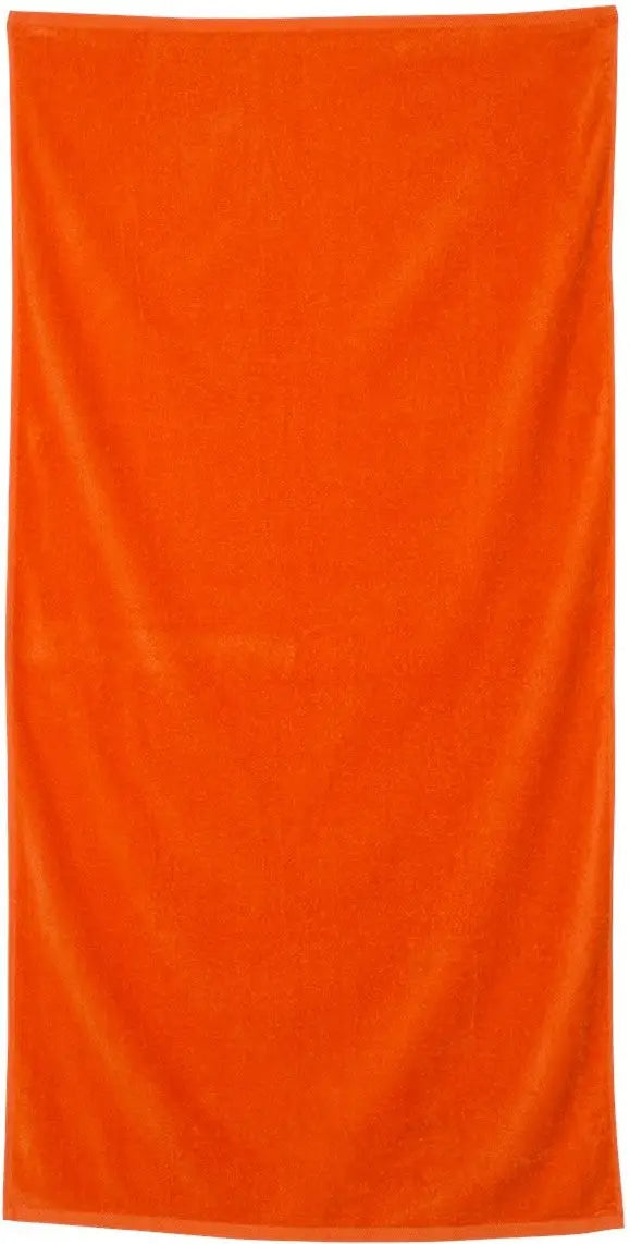 Q-tees Qv3060 Velour Beach Towel - Orange - Forest / one Size Fits Most