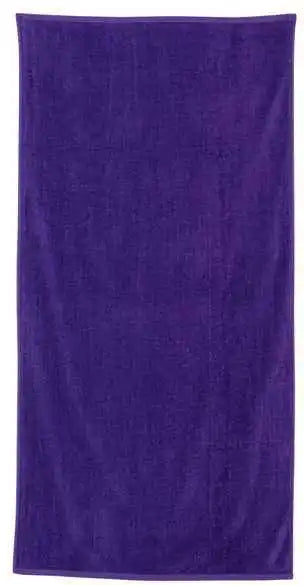 Q-tees Qv3060 Velour Beach Towel - Purple - one Size Fits Most