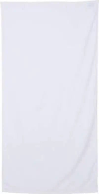 Q-tees Qv3060 Velour Beach Towel - White - one Size Fits Most