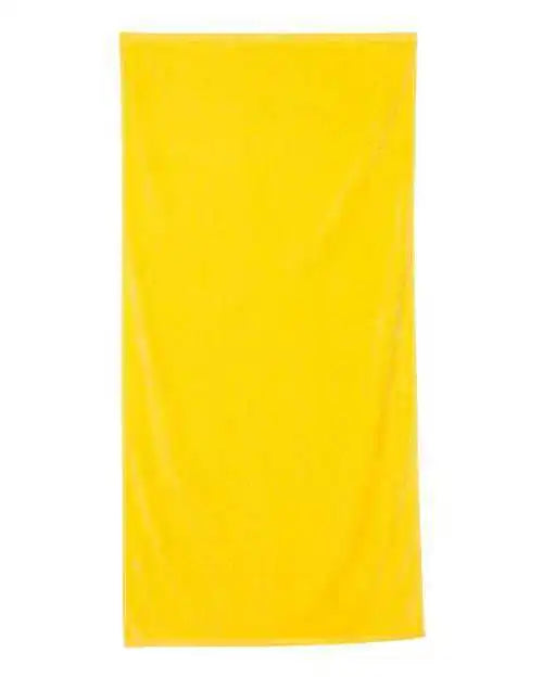 Q-tees Qv3060 Velour Beach Towel - Yellow - one Size Fits Most