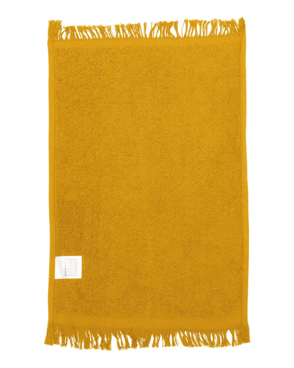 Q-tees T100 Fringed Fingertip Towel - Gold