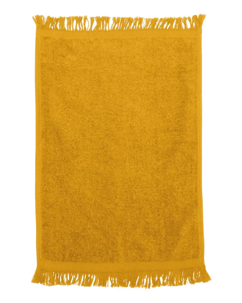 Q-tees T100 Fringed Fingertip Towel - Gold