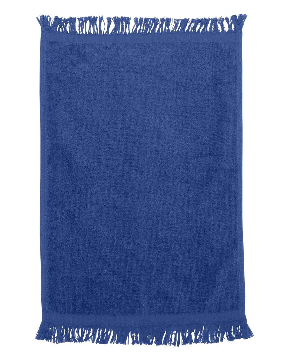 Q-tees T100 Fringed Fingertip Towel - Royal