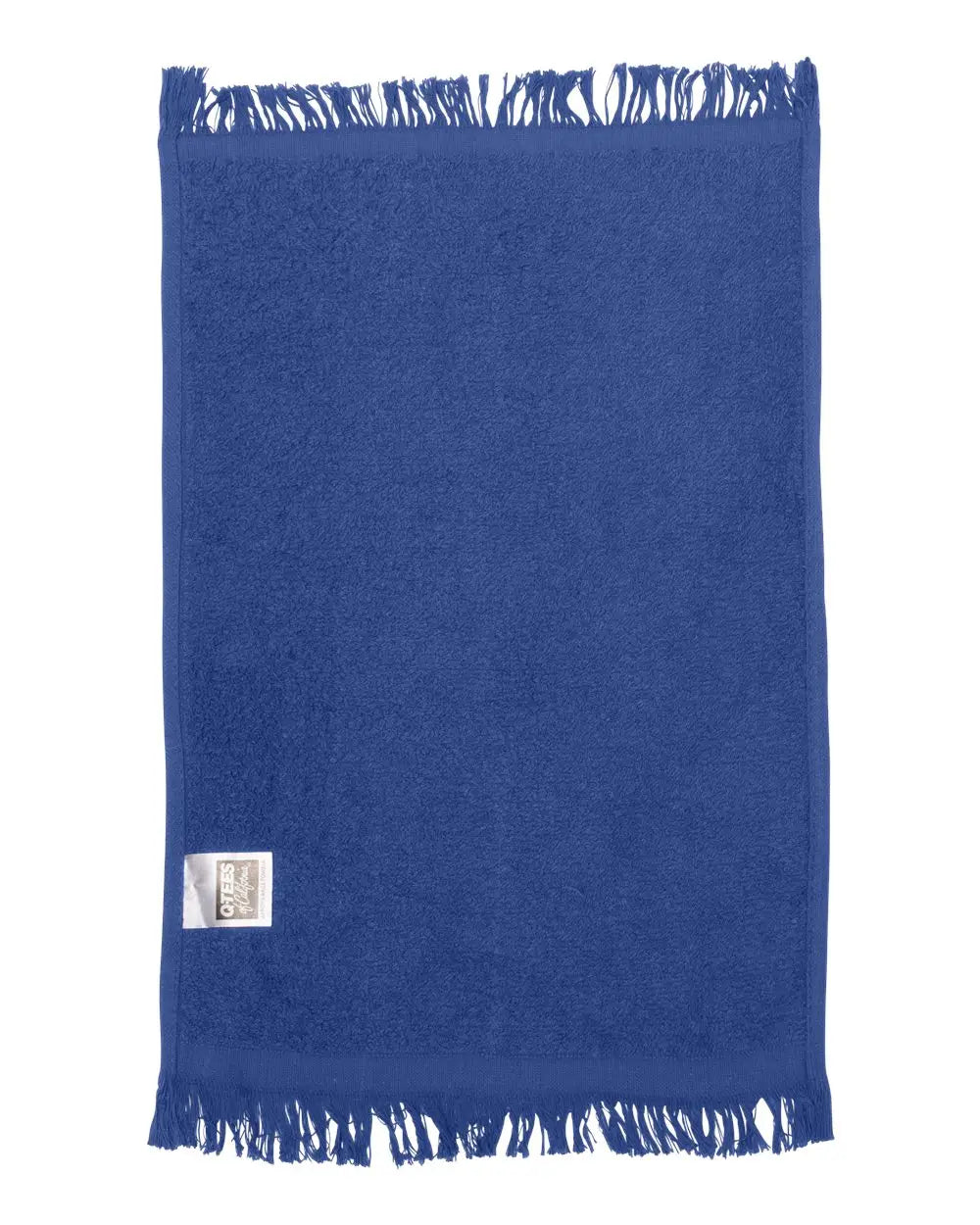 Q-tees T100 Fringed Fingertip Towel - Royal
