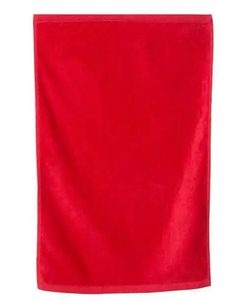 Q Tees T200 Hemmed Hand Towel Red / one Size Fits Most