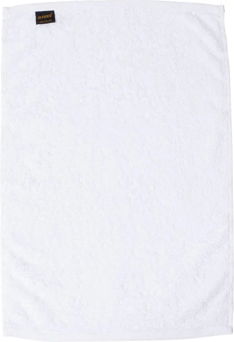 Q-tees T300 Deluxe Hemmed Hand Towel - White