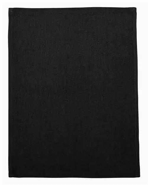 Q-tees T600 Hemmed Fingertip Towel - Black - one Size Fits Most