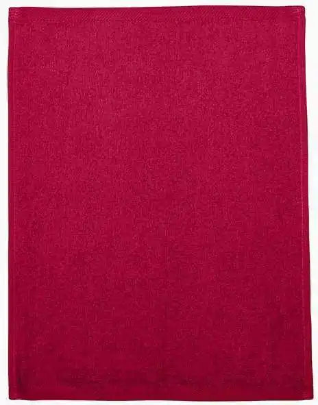 Q-tees T600 Hemmed Fingertip Towel - Red - one Size Fits Most