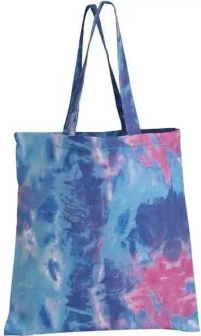 Q-tees Td800 Tie-dyed Canvas Bag - Cotton Candy - Pink
