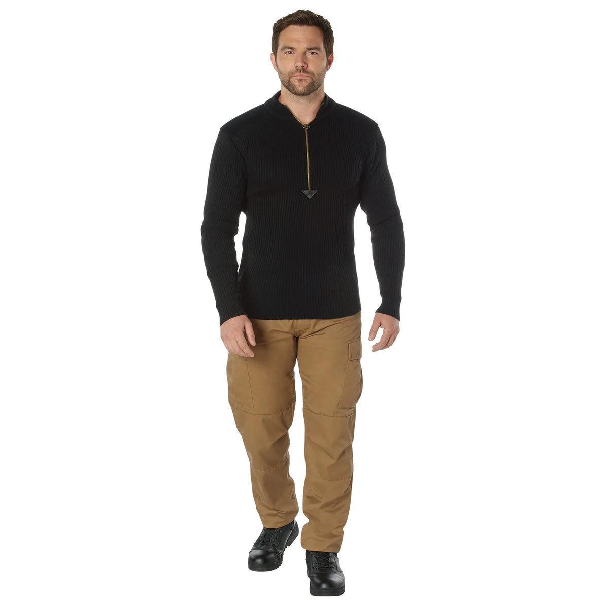 Quarter Zip Acrylic Commando Sweater