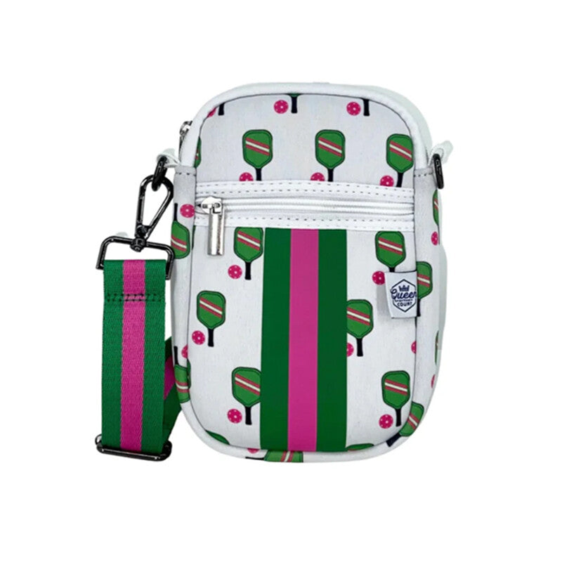 Queen of the Court Spectator Crossbody Purse (indian Wells Green) - Wh/gn / Os