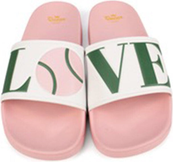 Queen of the Court Tennis Love Slides Women’s - Pink Green