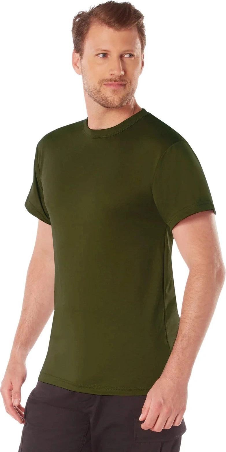 Quick Dry Moisture Wicking T-shirt - Olive Drab / s