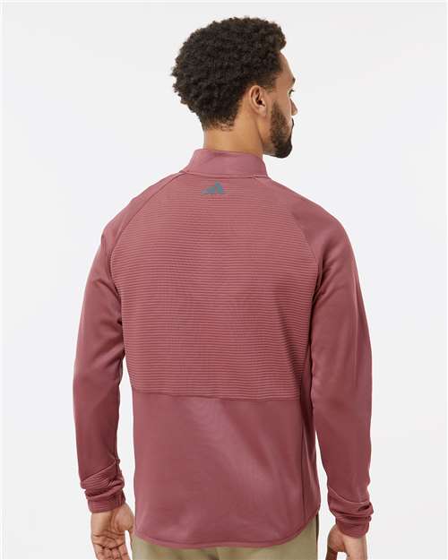 Quiet Crimson Quarter-Zip Pullover - A587