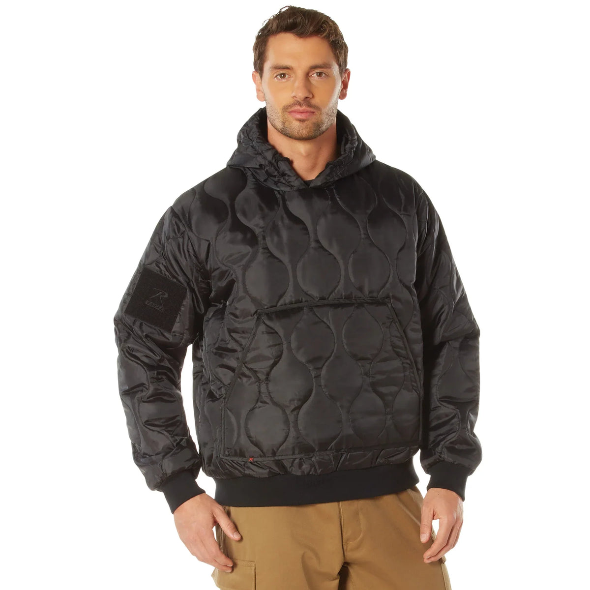 Quilted Woobie Hooded Sweatshirt - Black / s