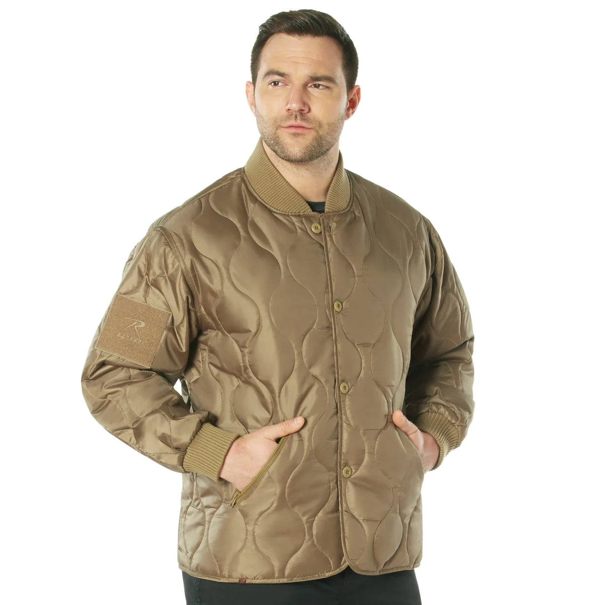 Quilted Woobie Jacket - Coyote Brown / s