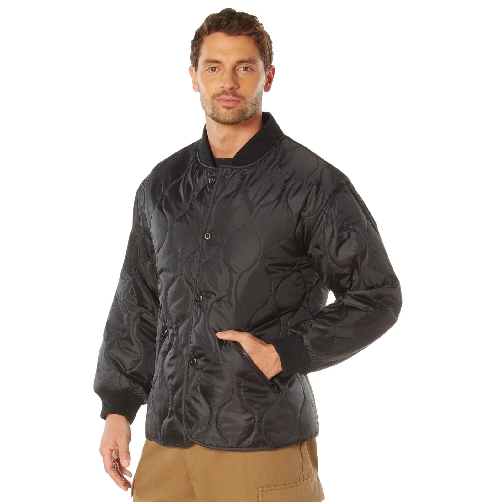 Quilted Woobie Jacket - Black / s
