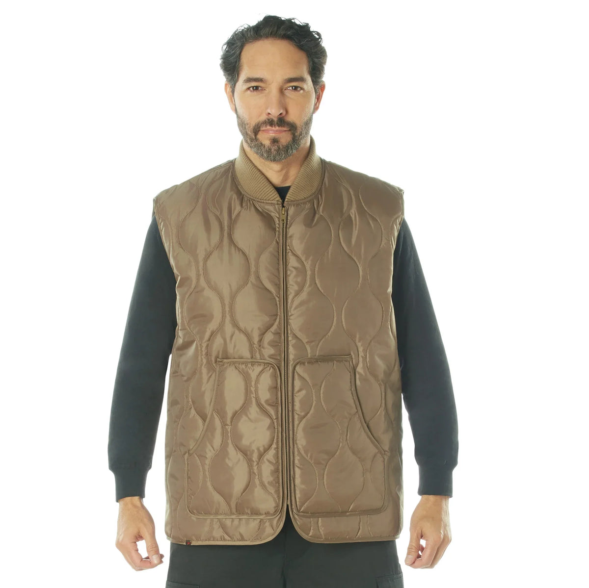 Quilted Woobie Vest - Coyote Brown / s